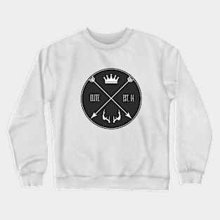 Crown and Stag Design - Elite - Large Logo Crewneck Sweatshirt